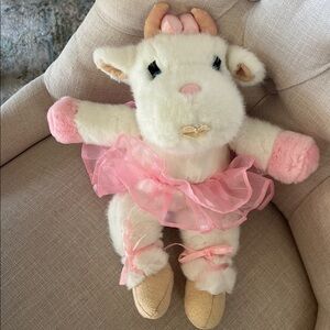 Ballerina Cow Adorable White and Pink Plush Toy